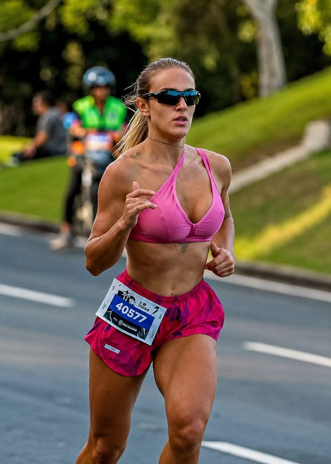 Maria Cariello correndo em prova de rua